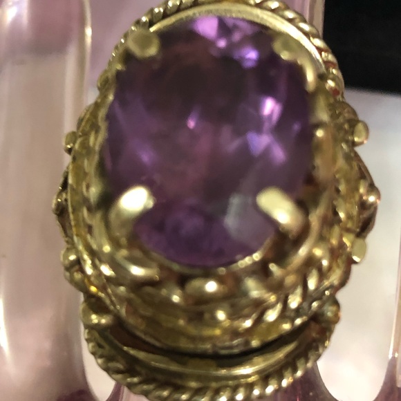 Adjustable Amethyst ring. - Picture 5 of 8